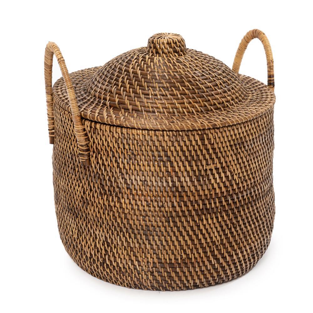 livinglovely.nl - The Colonial Handles Basket - Natural Brown - Mand - Bazar Bizar - livinglovely.nl