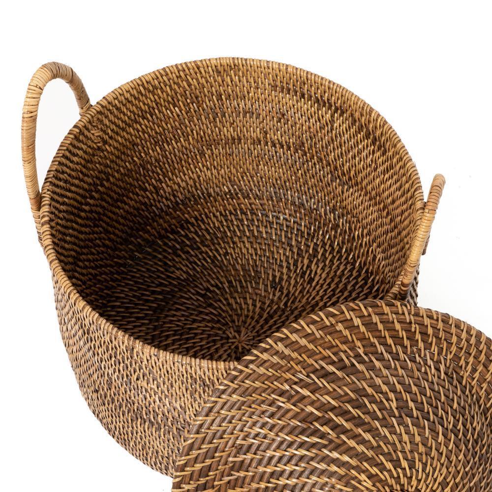 livinglovely.nl - The Colonial Handles Basket - Natural Brown - Mand - Bazar Bizar - livinglovely.nl