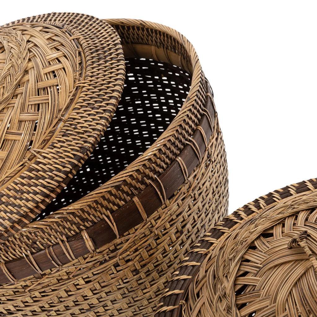 livinglovely.nl - The Colonial Storage Basket - Natural Brown - M - Mand - Bazar Bizar - livinglovely.nl