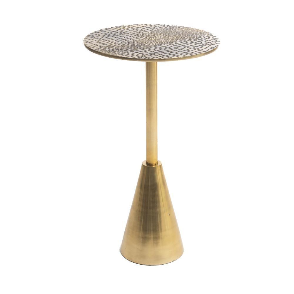 livinglovely.nl - The Croco Side Table - Brass - Bijzettafel - Bazar Bizar - livinglovely.nl