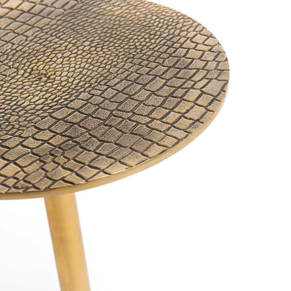 livinglovely.nl - The Croco Side Table - Brass - Bijzettafel - Bazar Bizar - livinglovely.nl