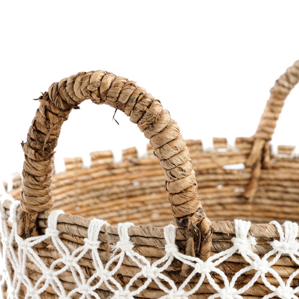 livinglovely.nl - The Crossed Stitched Macrame Basket - Large - Mand - Bazar Bizar - livinglovely.nl