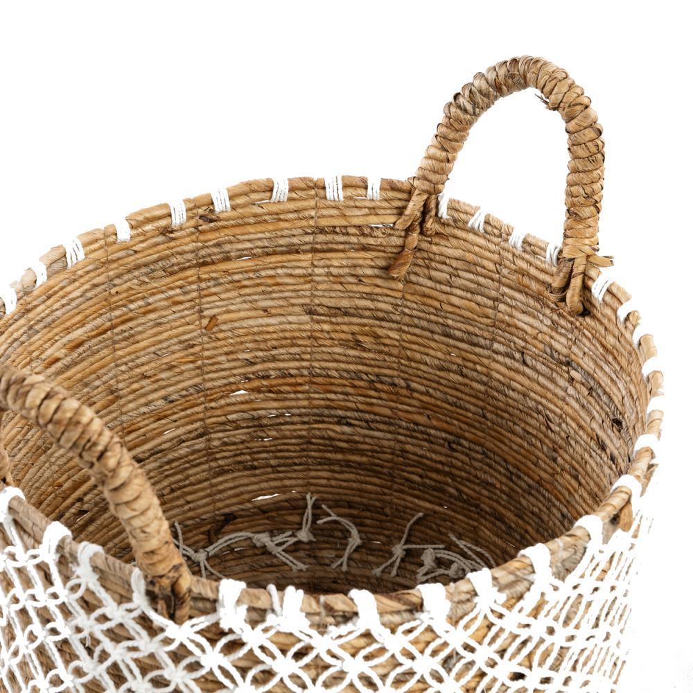 livinglovely.nl - The Crossed Stitched Macrame Basket - Large - Mand - Bazar Bizar - livinglovely.nl