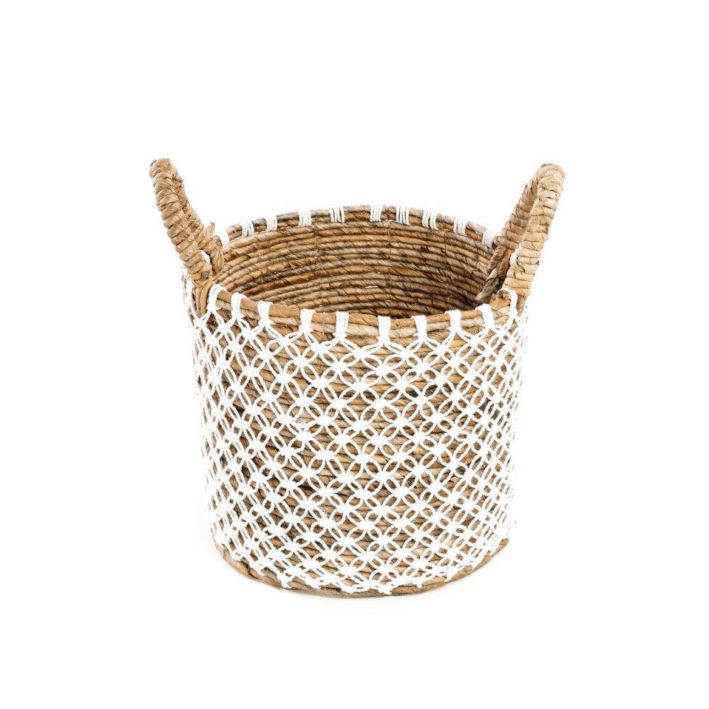 livinglovely.nl - The Crossed Stitched Macrame Basket - Smalll - Mand - Bazar Bizar - livinglovely.nl