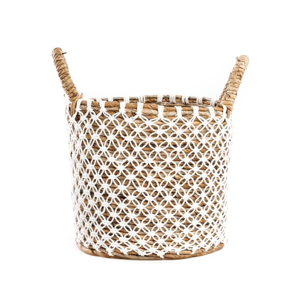 livinglovely.nl - The Crossed Stitched Macrame Basket - Smalll - Mand - Bazar Bizar - livinglovely.nl