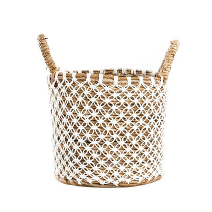 livinglovely.nl - The Crossed Stitched Macrame Basket - Smalll - Mand - Bazar Bizar - livinglovely.nl