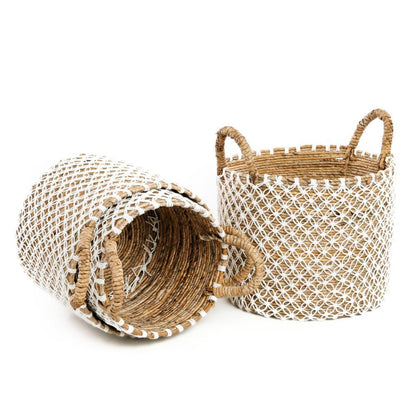 livinglovely.nl - The Crossed Stitched Macrame Basket - Smalll - Mand - Bazar Bizar - livinglovely.nl