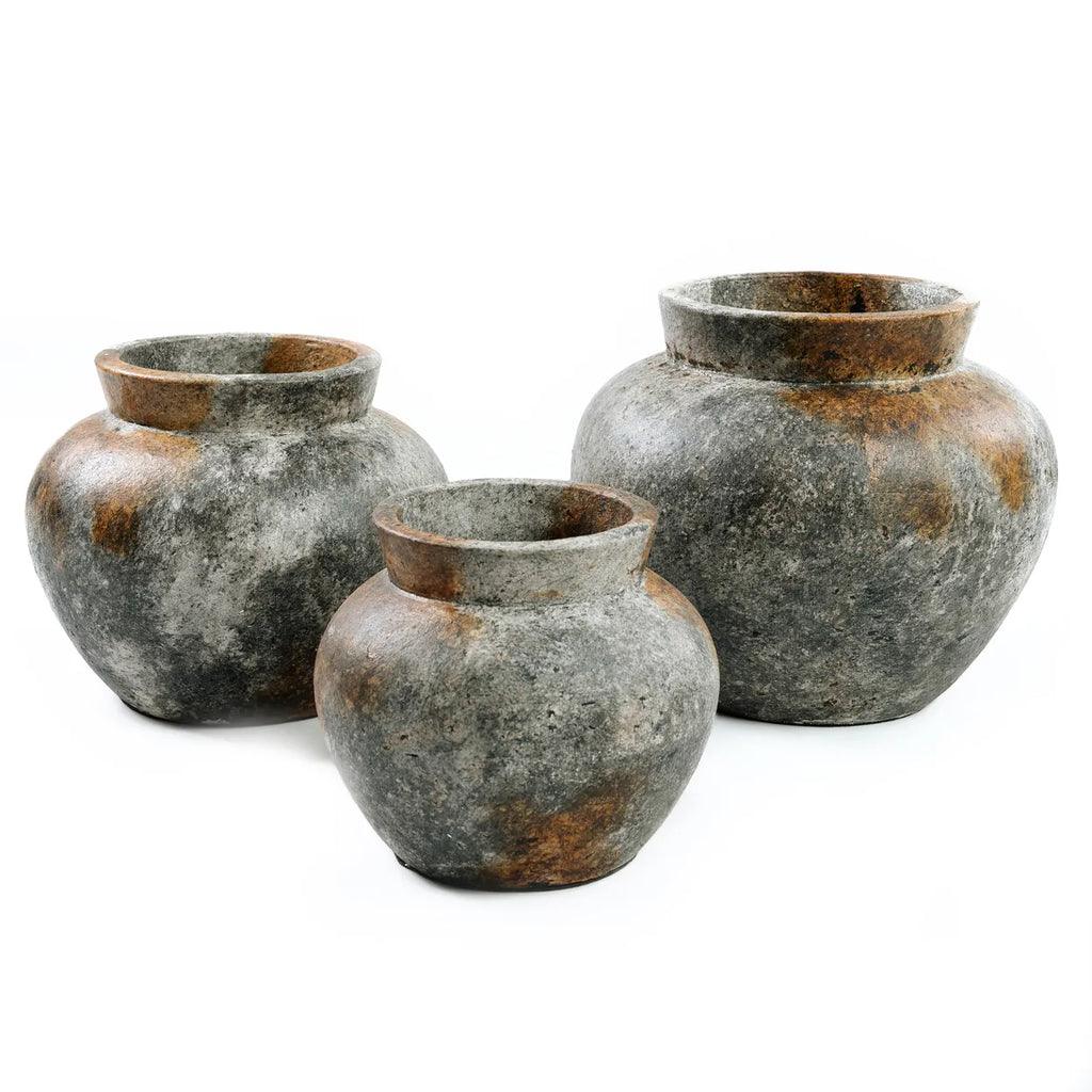 livinglovely.nl - The Funky Vase Antique Grey Medium - Vaas - Bazar Bizar - livinglovely.nl