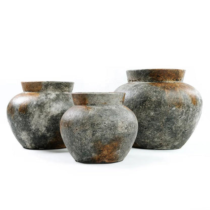 livinglovely.nl - The Funky Vase Antique Grey Medium - Vaas - Bazar Bizar - livinglovely.nl