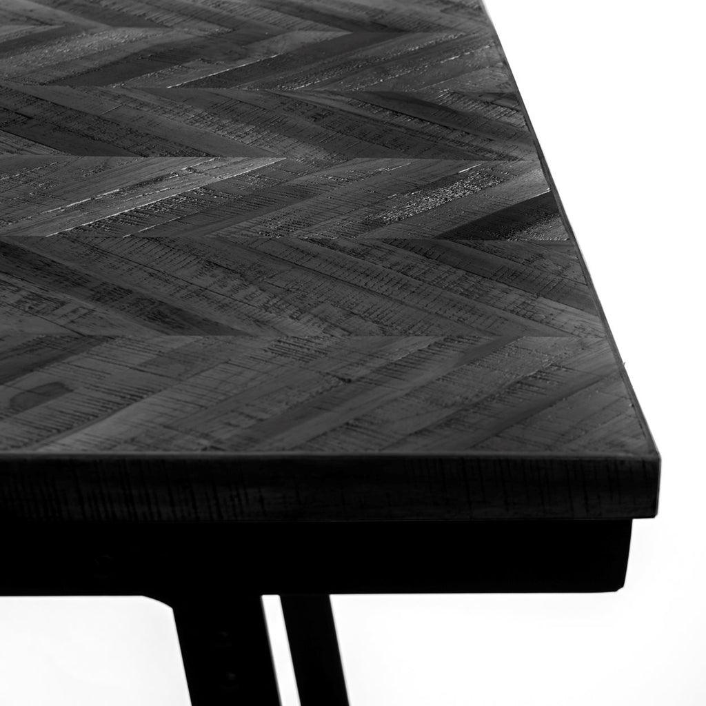 livinglovely.nl - The Herringbone High Table - Black - 140cm - Sidetable - Bazar Bizar - livinglovely.nl