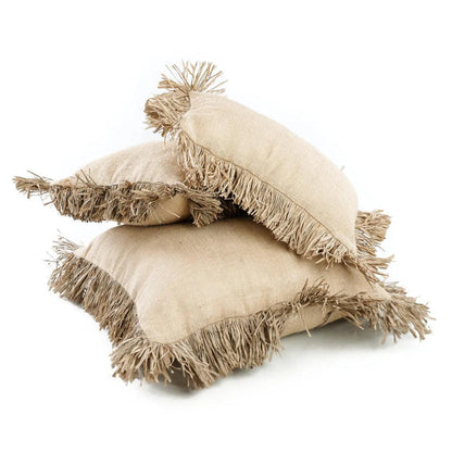 livinglovely.nl - The Jute Bonita Cushion Cover Naturel 30x50 cm - Kussen - Bazar Bizar - livinglovely.nl