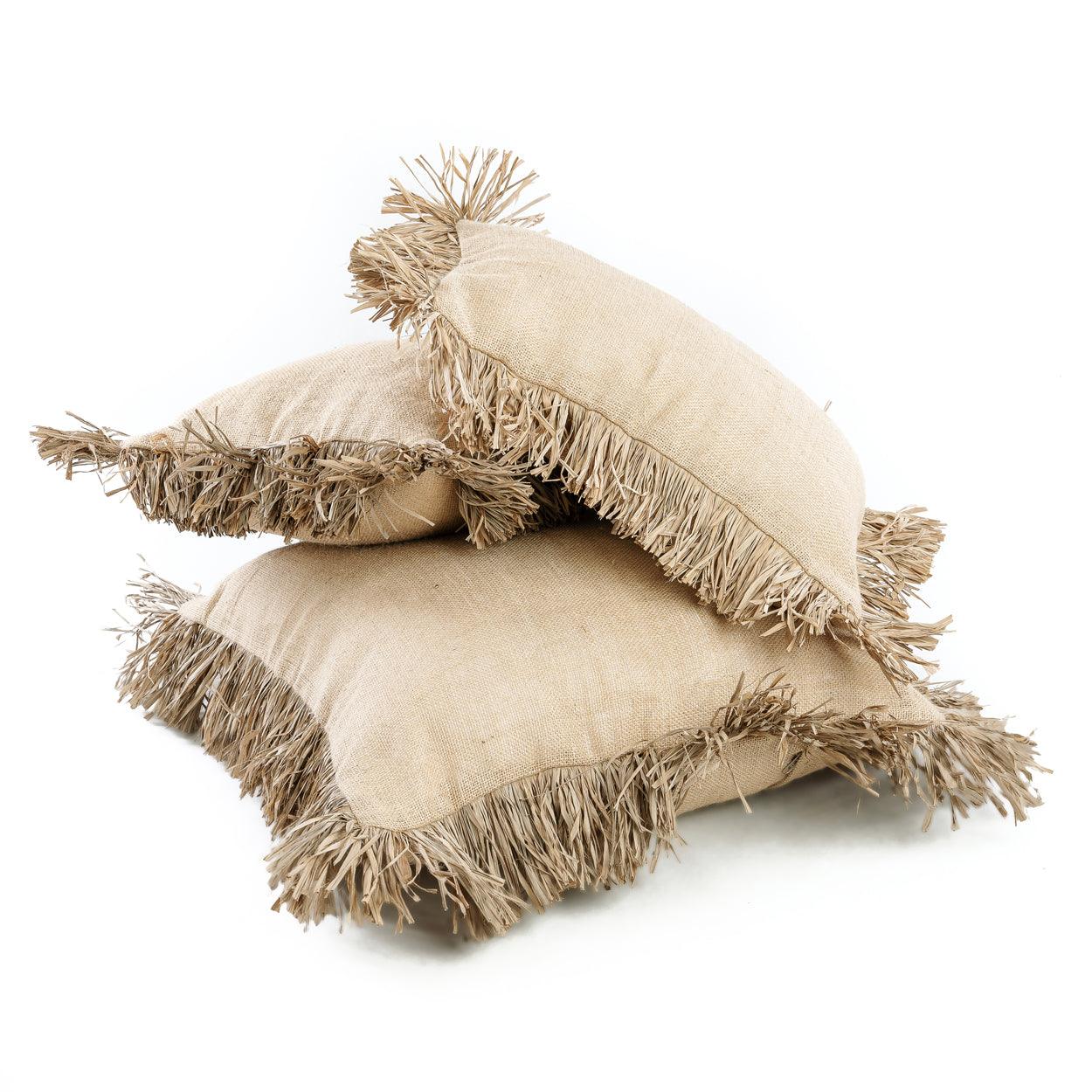 livinglovely.nl - The Jute Bonita Cushion Cover Naturel 30x50 cm - Kussen - Bazar Bizar - livinglovely.nl