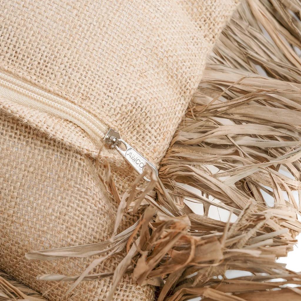 livinglovely.nl - The Jute Bonita Cushion Cover Naturel 40x40 cm - Kussen - Bazar Bizar - livinglovely.nl