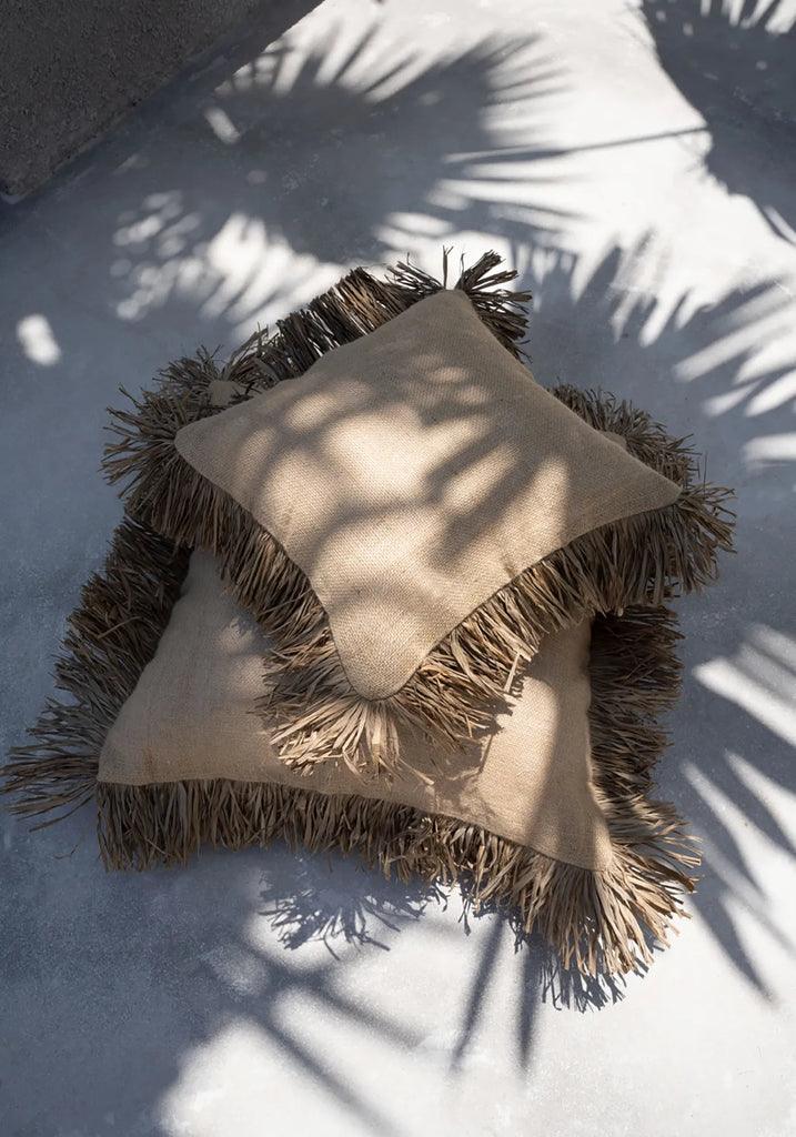 livinglovely.nl - The Jute Bonita Cushion Cover Naturel 40x40 cm - Kussen - Bazar Bizar - livinglovely.nl