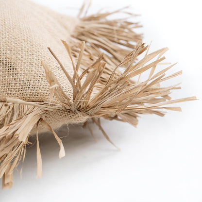 livinglovely.nl - The Jute Bonita Cushion Cover Naturel 40x40 cm - Kussen - Bazar Bizar - livinglovely.nl