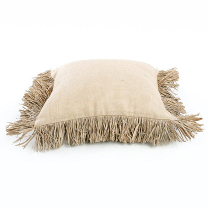 livinglovely.nl - The Jute Bonita Cushion Cover Naturel 60x60 cm - Kussen - Bazar Bizar - livinglovely.nl