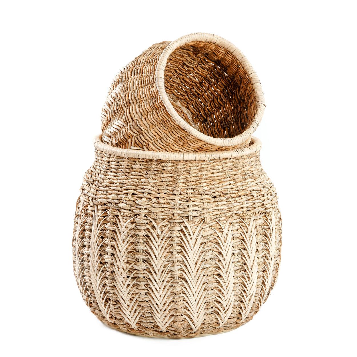 livinglovely.nl - The Luziru Basket Natural Large - Mand - Bazar Bizar - livinglovely.nl