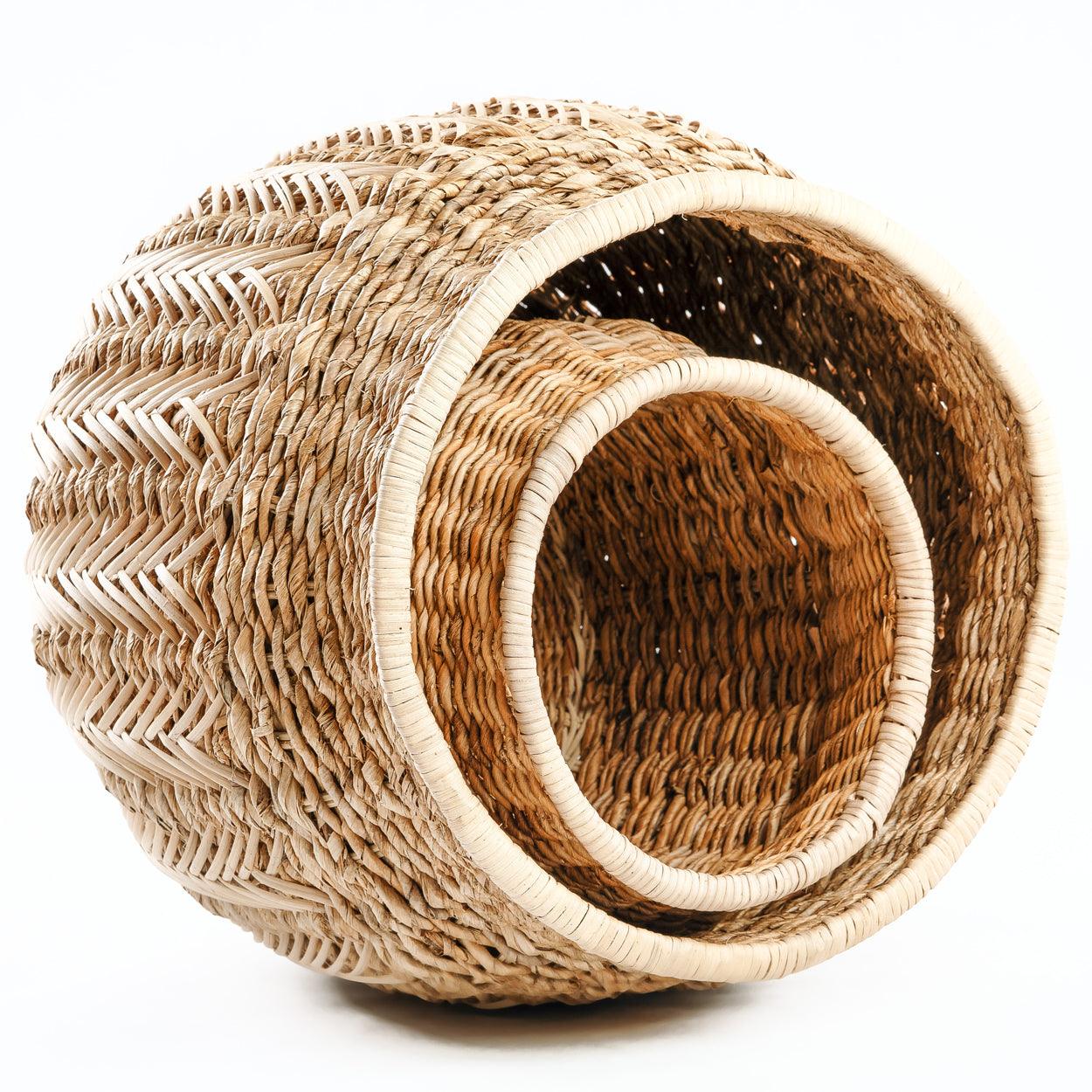 livinglovely.nl - The Luziru Basket Natural Large - Mand - Bazar Bizar - livinglovely.nl