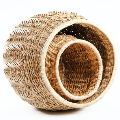 livinglovely.nl - The Luziru Basket Natural Medium - Mand - Bazar Bizar - livinglovely.nl