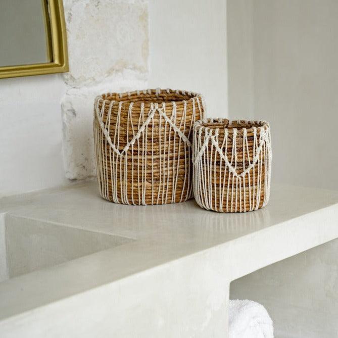 livinglovely.nl - The Macra-mazing Basket - Natural White - L - Mand - Bazar Bizar - livinglovely.nl