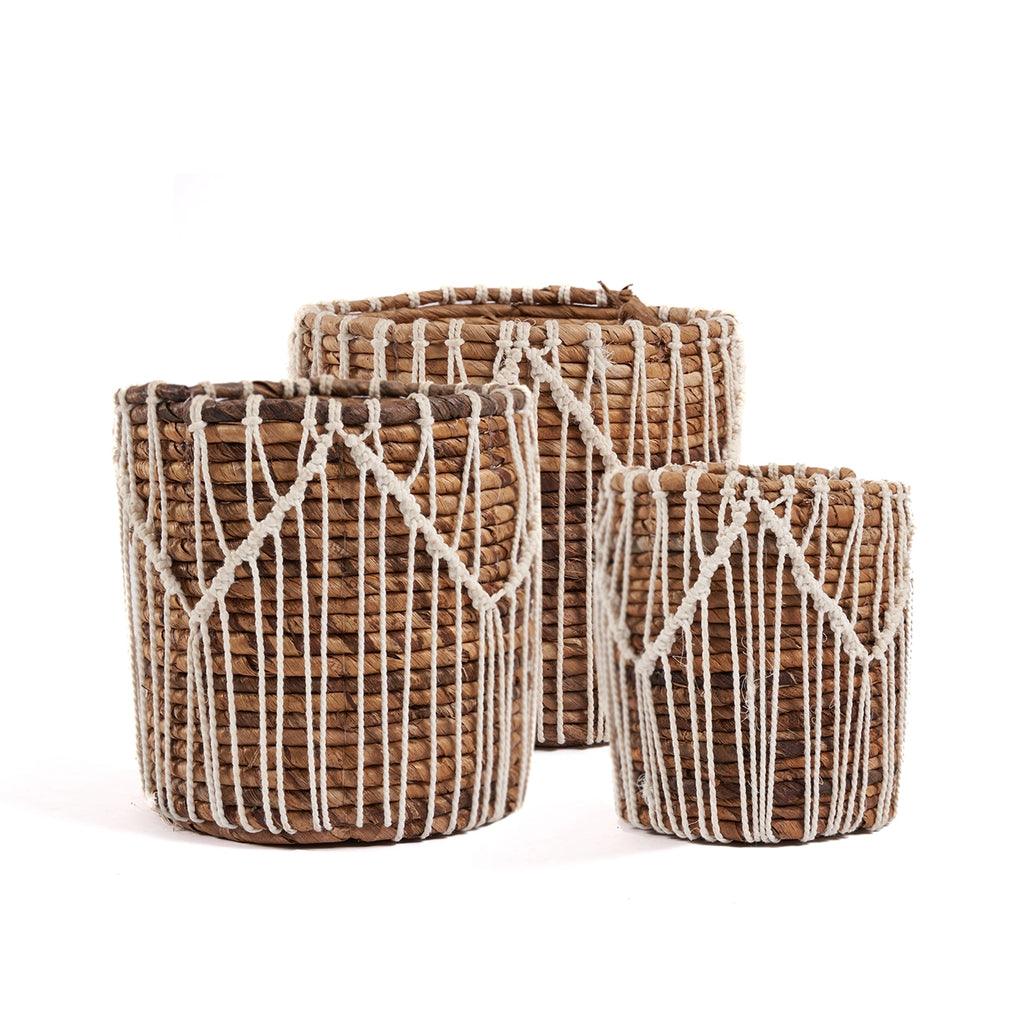 livinglovely.nl - The Macra-mazing Basket - Natural White - L - Mand - Bazar Bizar - livinglovely.nl