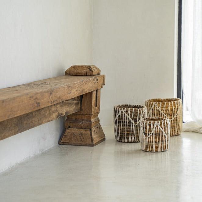 livinglovely.nl - The Macra-mazing Basket - Natural White - L - Mand - Bazar Bizar - livinglovely.nl