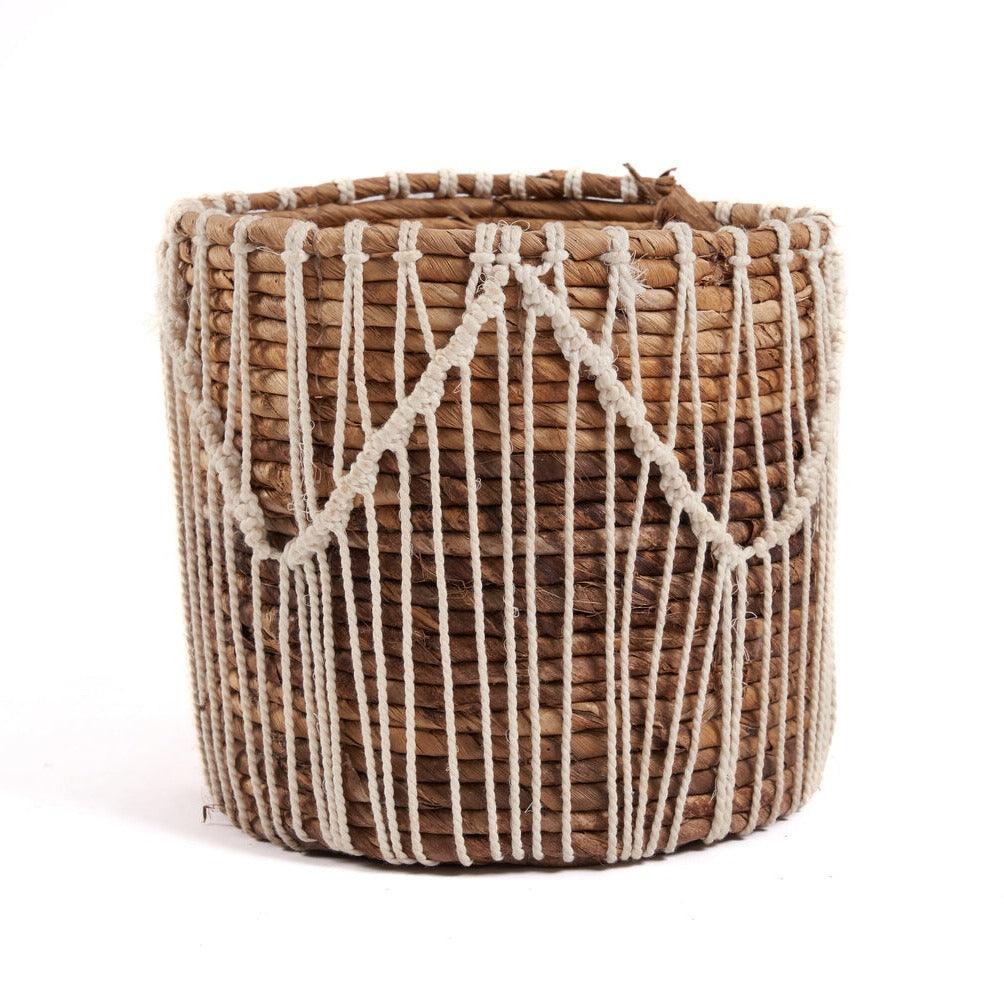 livinglovely.nl - The Macra-mazing Basket - Natural White - L - Mand - Bazar Bizar - livinglovely.nl