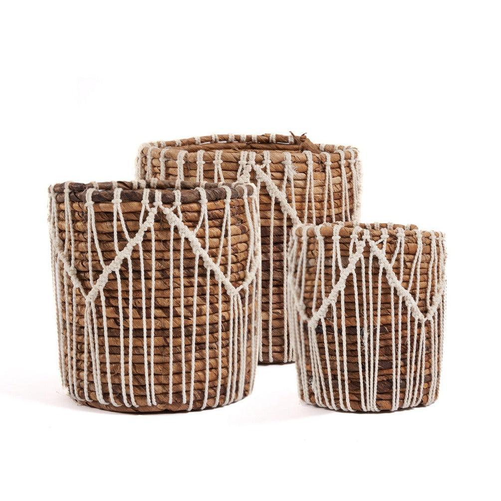 livinglovely.nl - The Macra-mazing Basket - Natural White - L - Mand - Bazar Bizar - livinglovely.nl