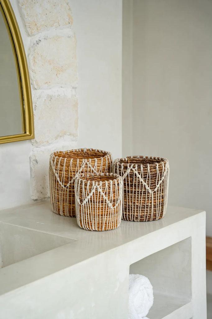 livinglovely.nl - The Macra-mazing Basket - Natural White - L - Mand - Bazar Bizar - livinglovely.nl