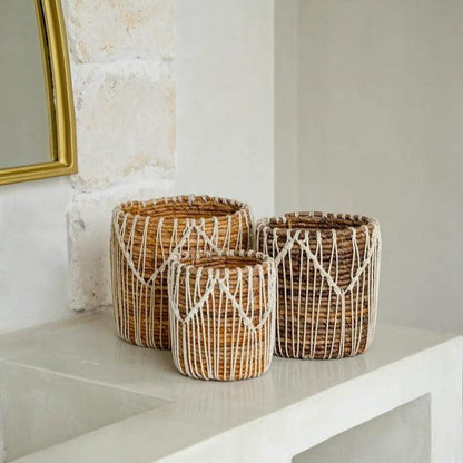 livinglovely.nl - The Macra-mazing Basket - Natural White - S - Mand - Bazar Bizar - livinglovely.nl