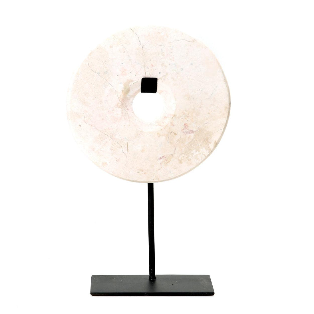 livinglovely.nl - The Marble Disc on Stand White Large - Ornament - Bazar Bizar - livinglovely.nl