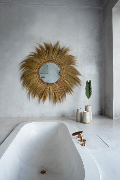 livinglovely.nl - The Mufasa Mirror - Natural - XL - Spiegel - Bazar Bizar - livinglovely.nl