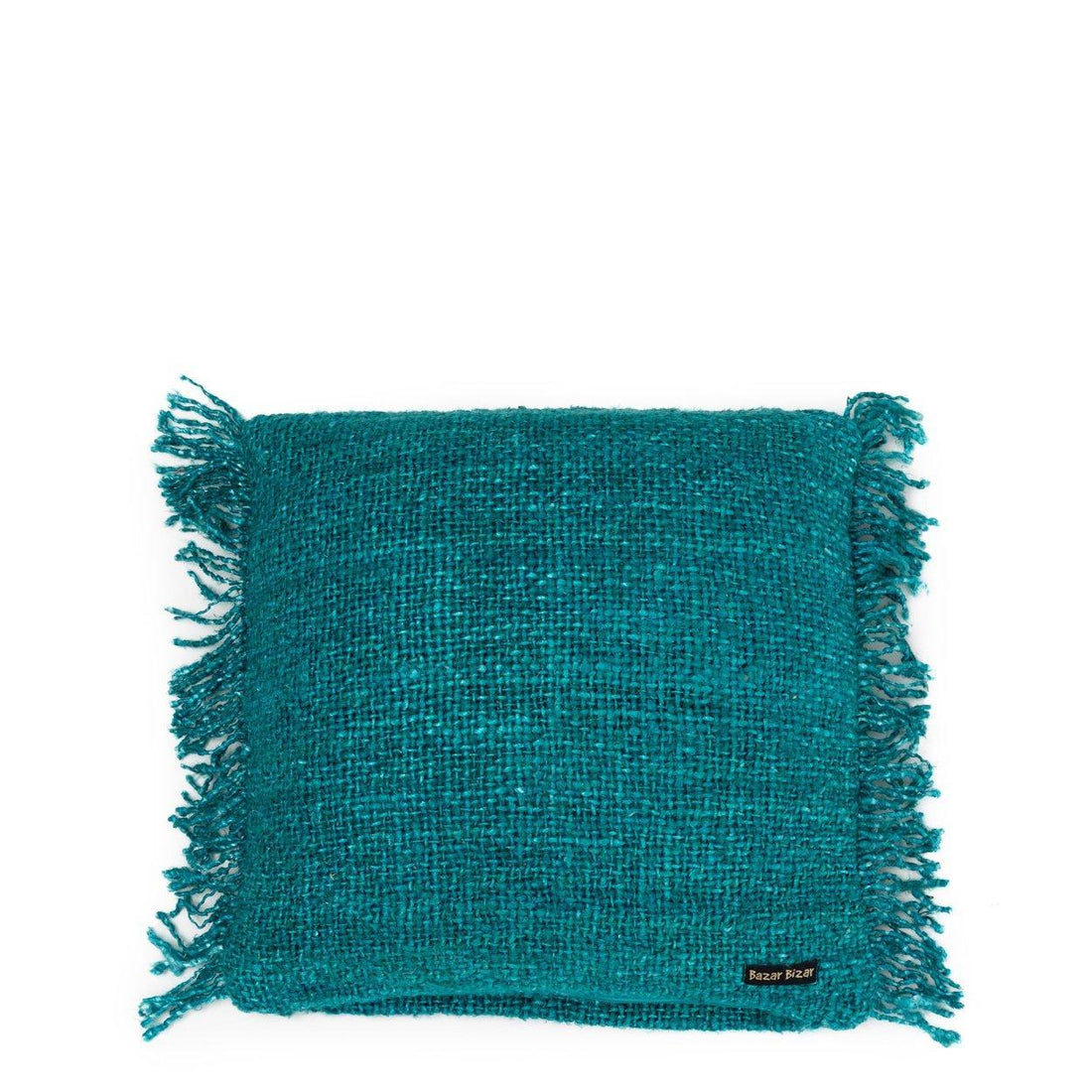 livinglovely.nl - The Oh My Gee Cushion Cover - Aqua - 40x40 - Kussenhoes - Bazar Bizar - livinglovely.nl