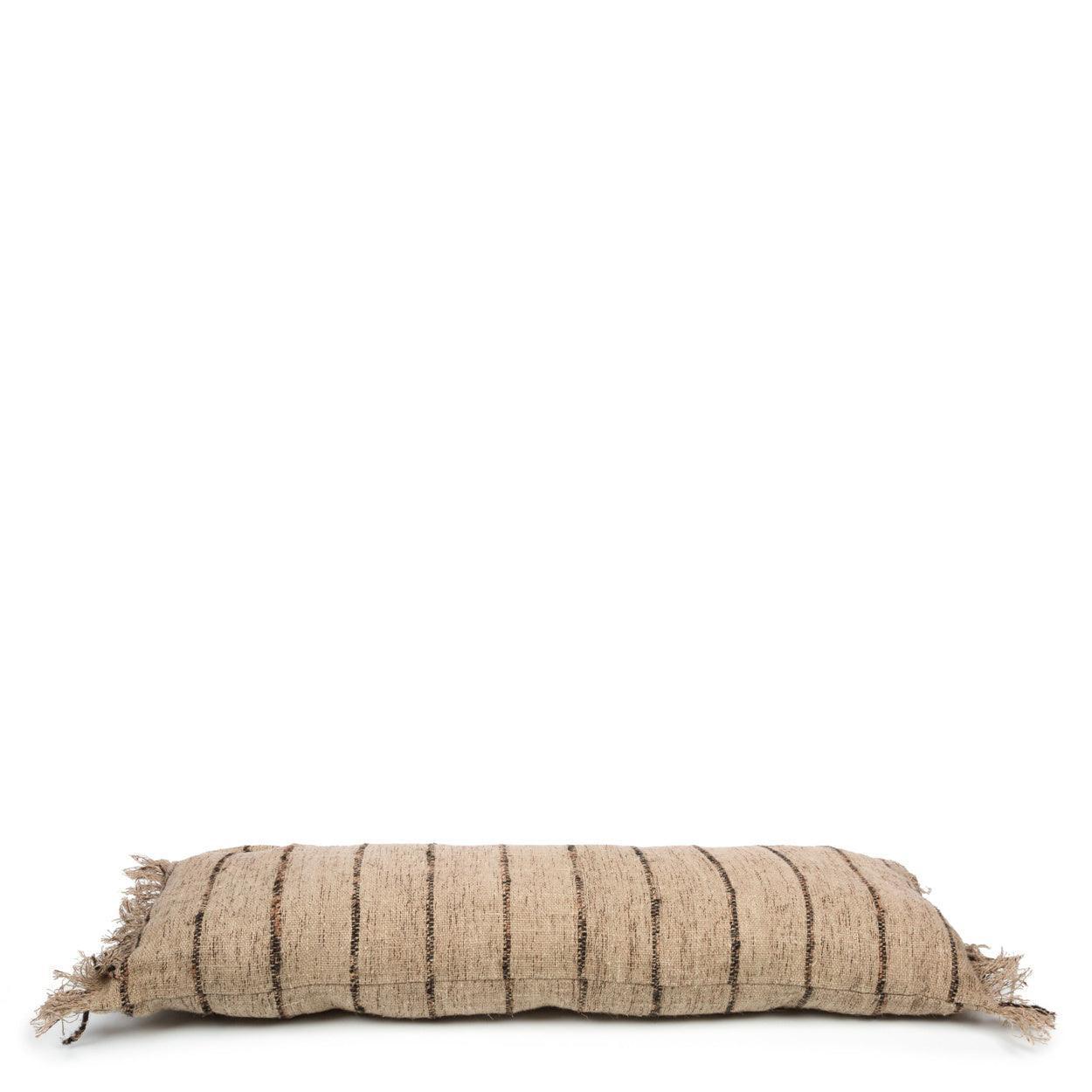 livinglovely.nl - The Oh My Gee Cushion Cover - Beige Black - 35x100 - Kussenhoes - Bazar Bizar - livinglovely.nl