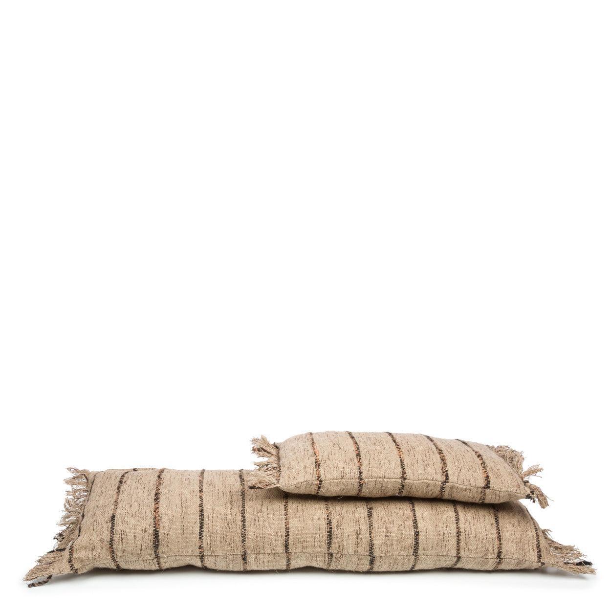 livinglovely.nl - The Oh My Gee Cushion Cover - Beige Black - 35x100 - Kussenhoes - Bazar Bizar - livinglovely.nl