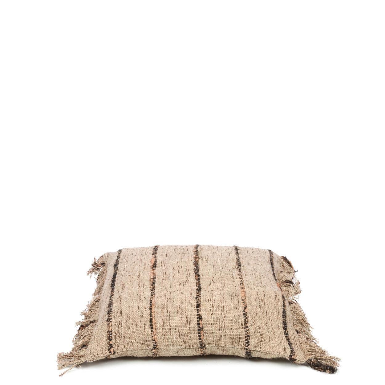 livinglovely.nl - The Oh My Gee Cushion Cover - Beige Black - 40x40 - Kussenhoes - Bazar Bizar - livinglovely.nl