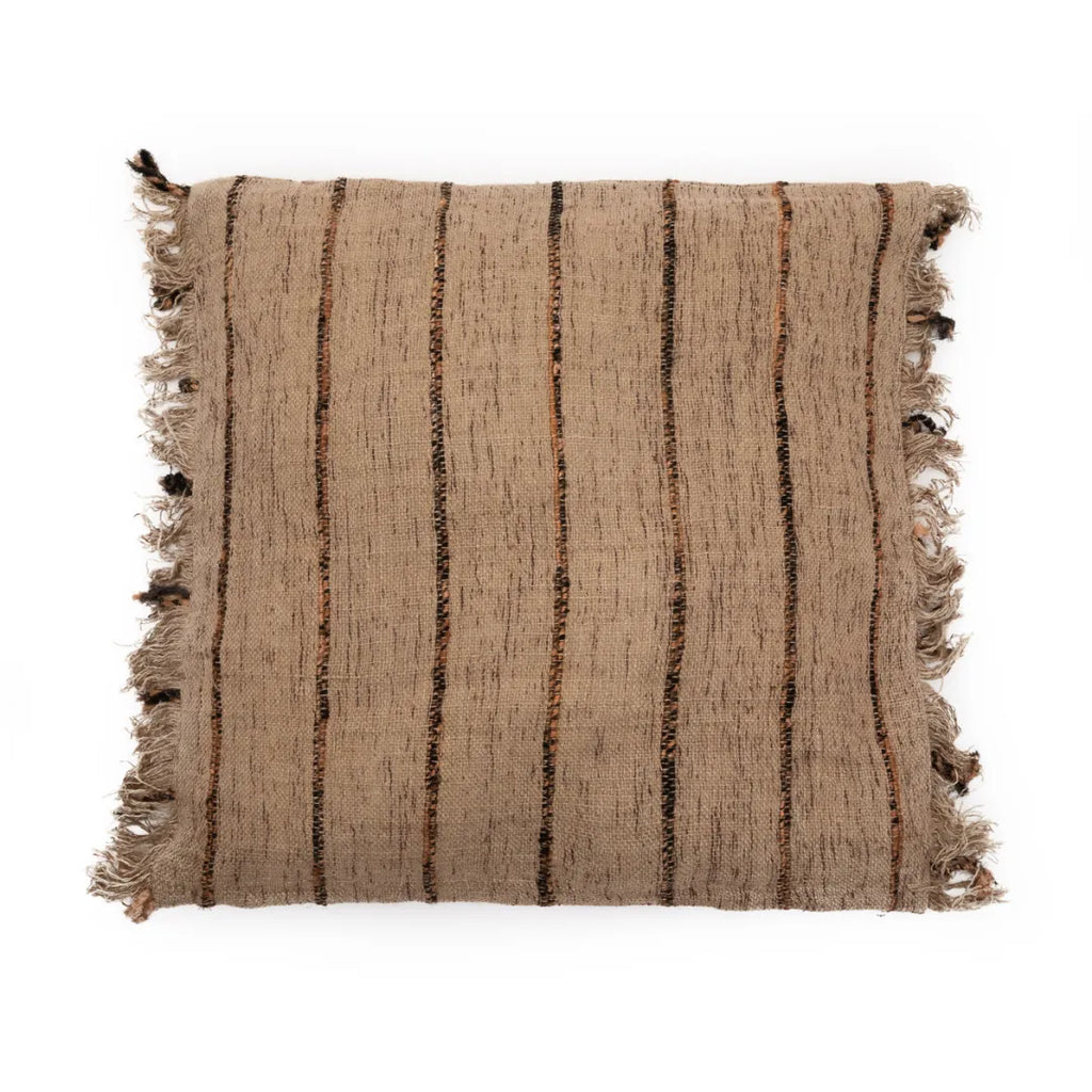 livinglovely.nl - The Oh My Gee Cushion Cover - Beige Black - 60x60 - Kussenhoes - Bazar Bizar - livinglovely.nl