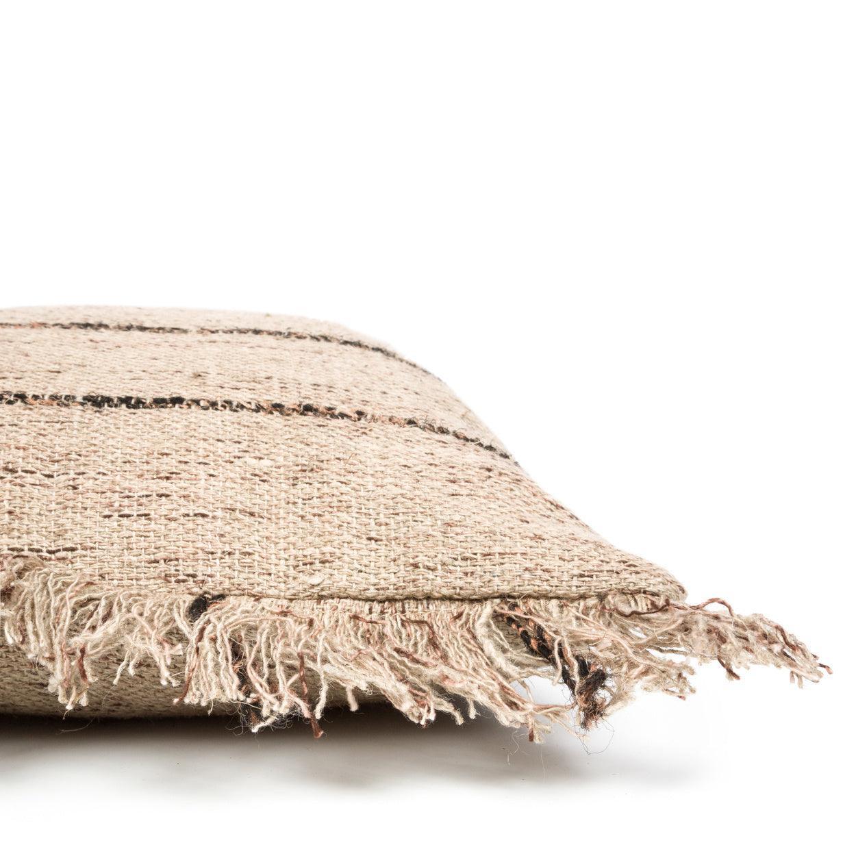 livinglovely.nl - The Oh My Gee Cushion Cover - Beige Black - 60x60 - Kussenhoes - Bazar Bizar - livinglovely.nl