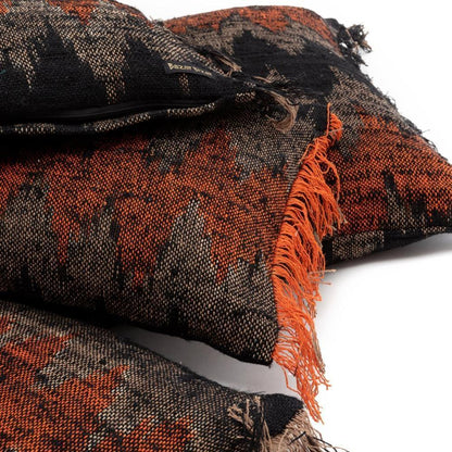 livinglovely.nl - The Oh My Gee Cushion Cover - Black Orange - 30x50 - Kussenhoes - Bazar Bizar - livinglovely.nl