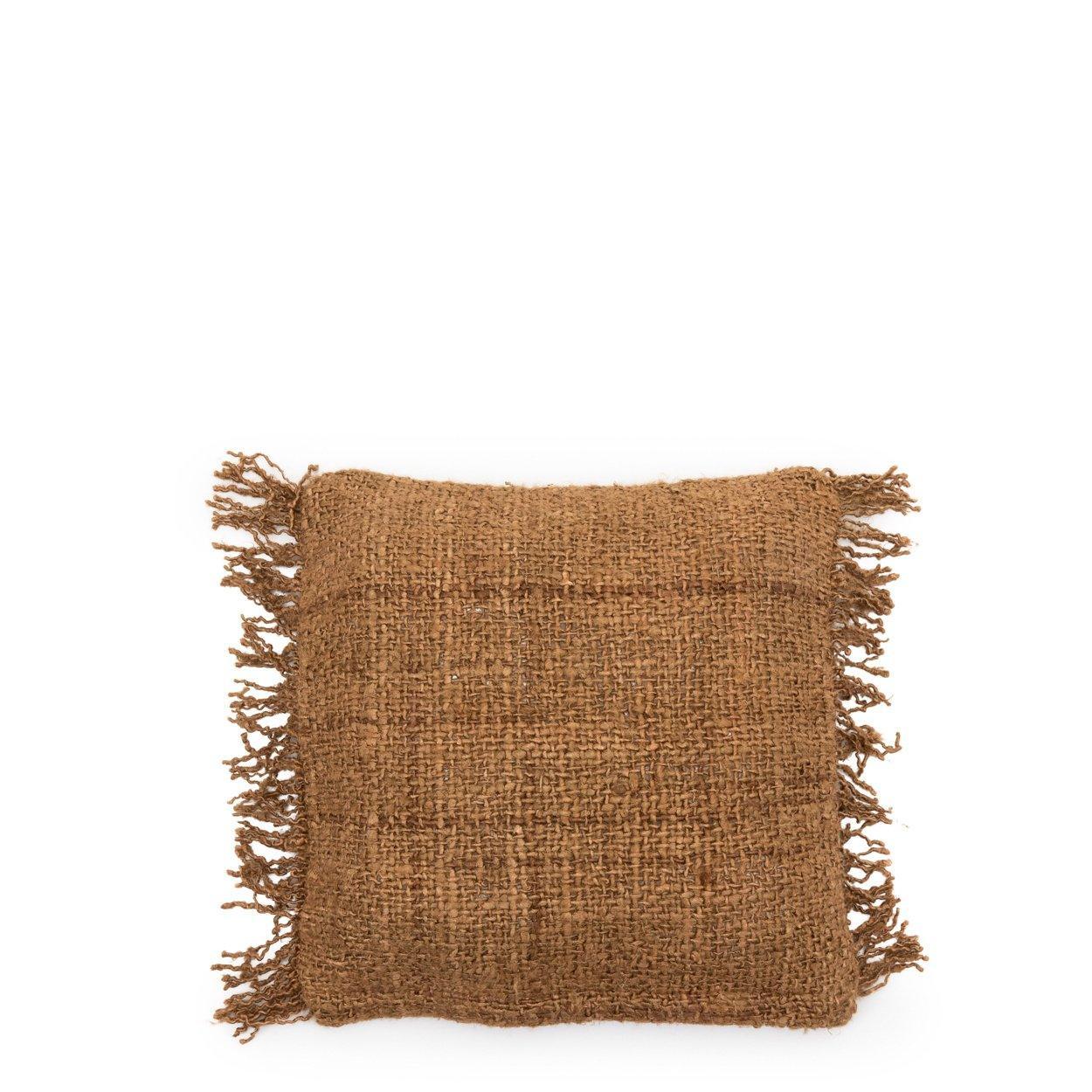 livinglovely.nl - The Oh My Gee Cushion Cover - Brown - 40x40 - Kussenhoes - Bazar Bizar - livinglovely.nl