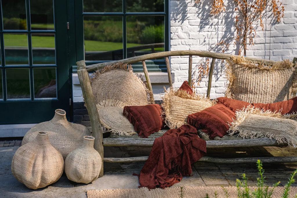 livinglovely.nl - The Oh My Gee Cushion Cover - Burgundy Velvet - 35x100 - Kussenhoes - Bazar Bizar - livinglovely.nl