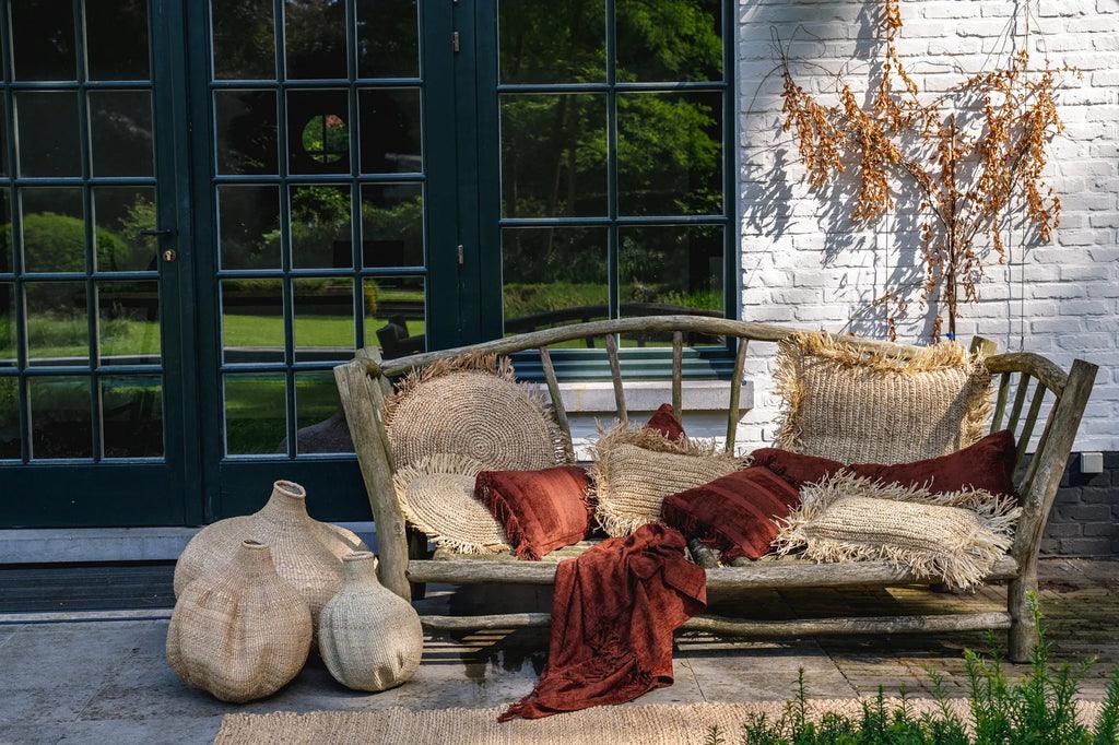 livinglovely.nl - The Oh My Gee Cushion Cover - Burgundy Velvet - 35x100 - Kussenhoes - Bazar Bizar - livinglovely.nl