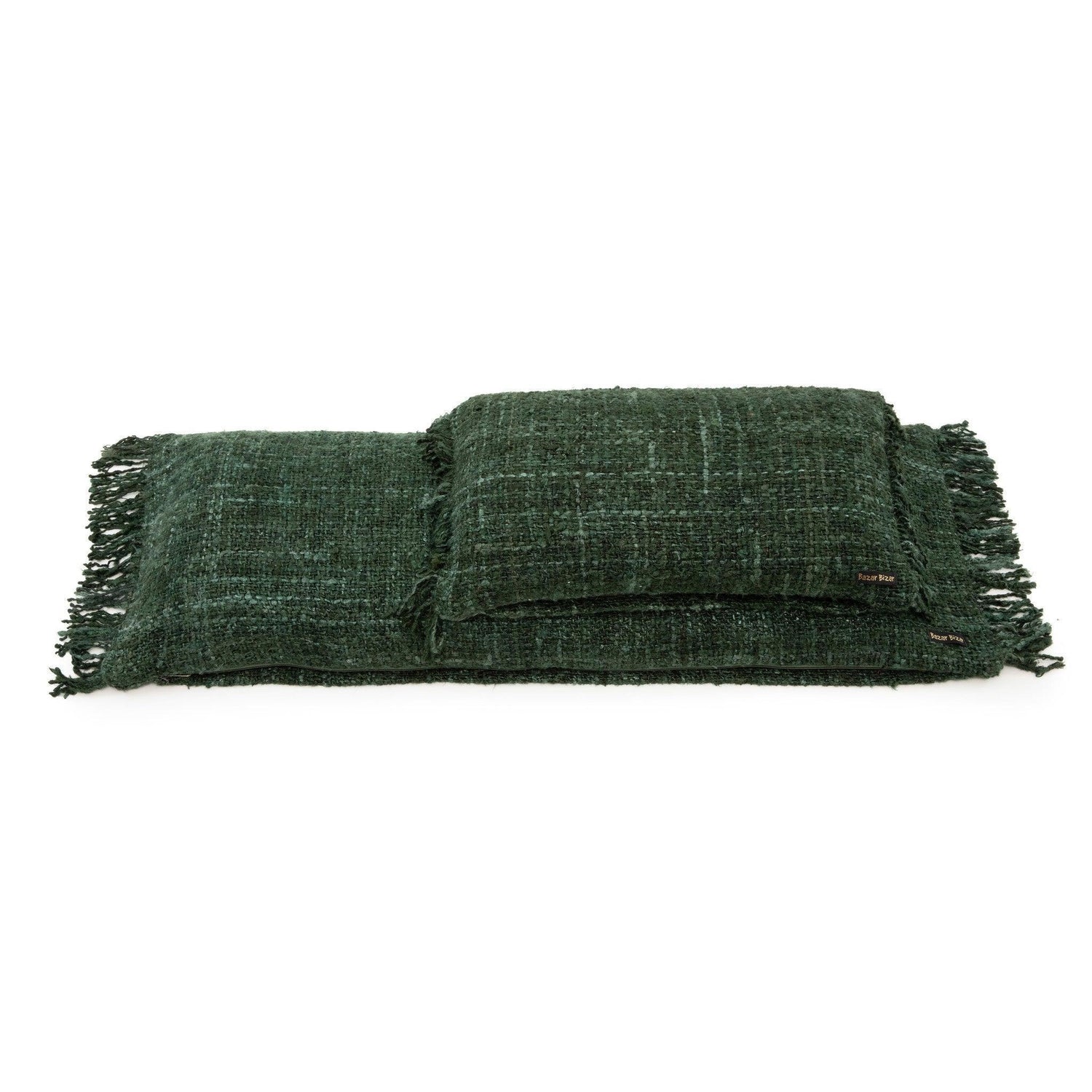 livinglovely.nl - The Oh My Gee Cushion Cover - Forrest Green - 35x100 - Kussenhoes - Bazar Bizar - livinglovely.nl