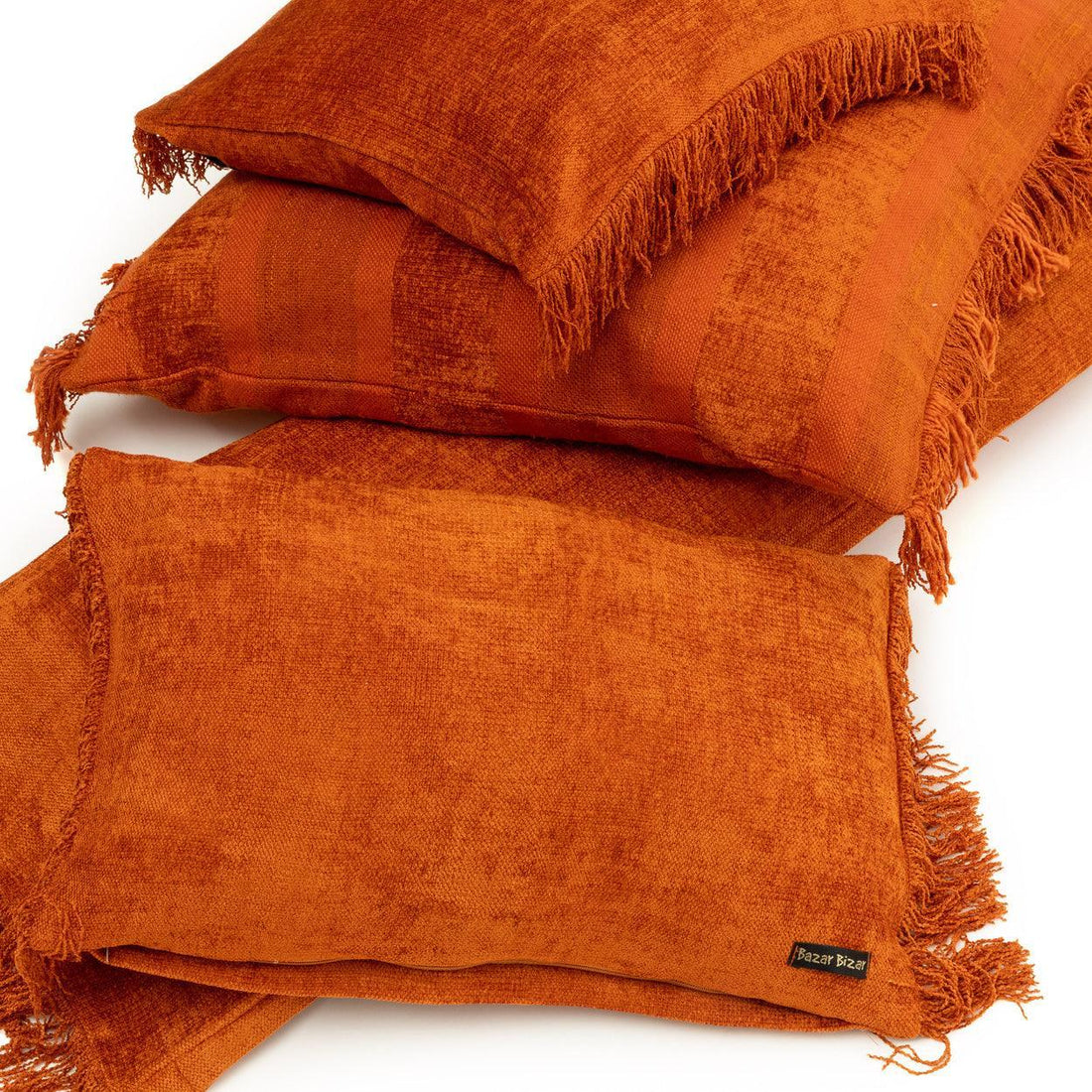 livinglovely.nl - The Oh My Gee Cushion Cover - Rust Velvet - 30x50 - Kussenhoes - Bazar Bizar - livinglovely.nl