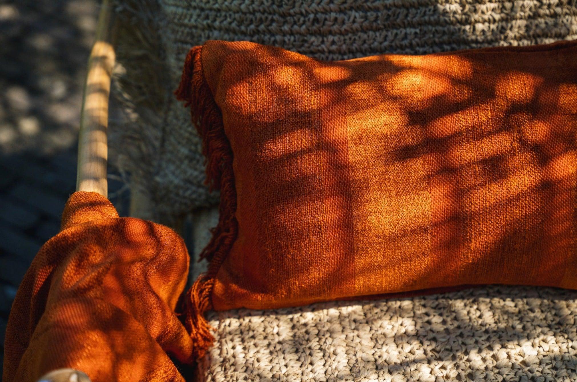 livinglovely.nl - The Oh My Gee Cushion Cover - Rust Velvet - 30x50 - Kussenhoes - Bazar Bizar - livinglovely.nl