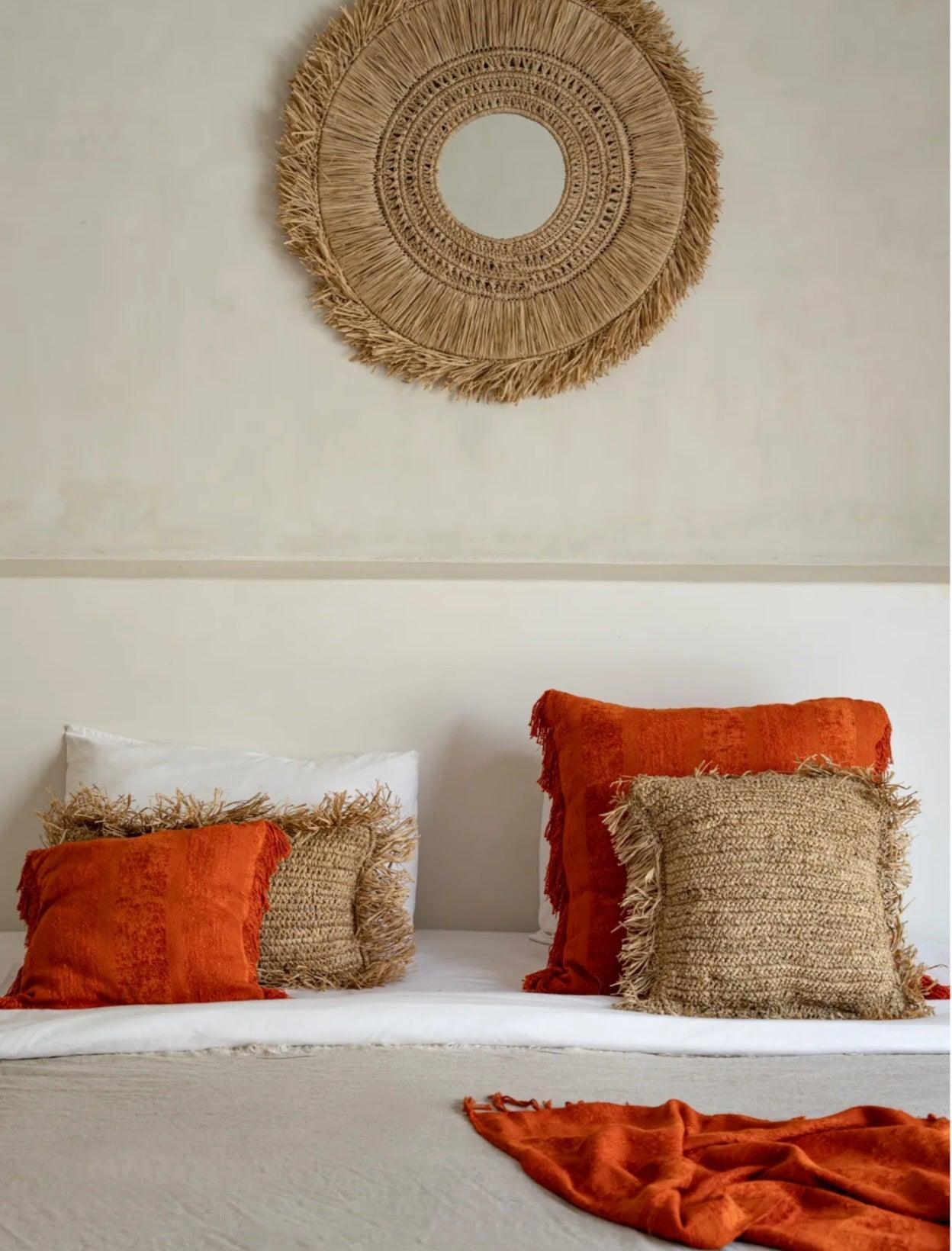 livinglovely.nl - The Oh My Gee Cushion Cover - Rust Velvet - 40x40 - Kussenhoes - Bazar Bizar - livinglovely.nl