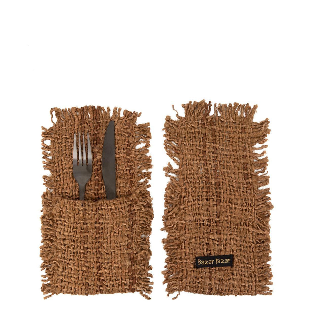 livinglovely.nl - The Oh My Gee Cutlery Holder - Brown - Set of 4 - Keukenaccessoire - Bazar Bizar - livinglovely.nl