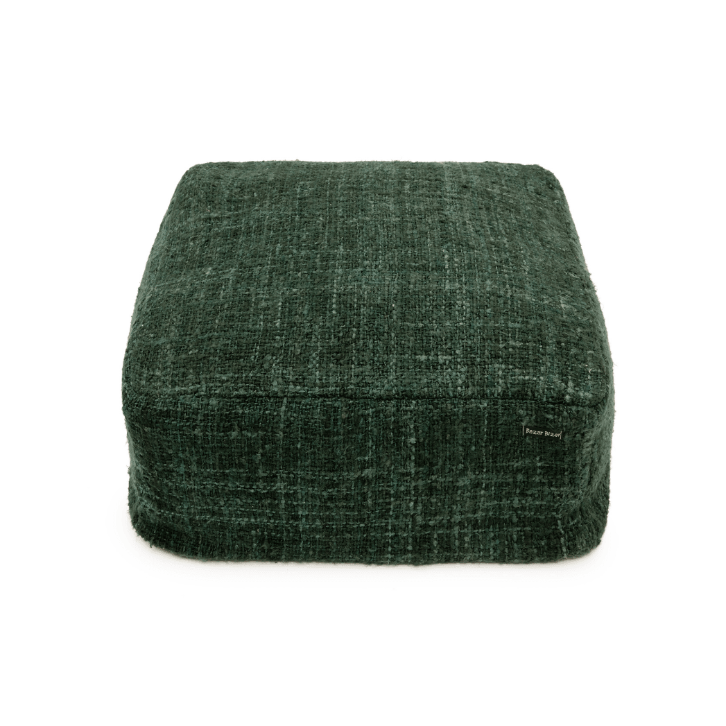 livinglovely.nl - The Oh My Gee Pouffe - Forest Green - Poef - Bazar Bizar - livinglovely.nl