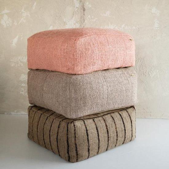 livinglovely.nl - The Oh My Gee Pouffe - Salmon Pink - Poef - Bazar Bizar - livinglovely.nl