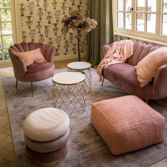 livinglovely.nl - The Oh My Gee Pouffe - Salmon Pink - Poef - Bazar Bizar - livinglovely.nl